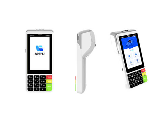 سياسات 4 بوصات في مراقبة الضرائب محطة POS الذكية المحمولة على اليد و محطة POS الروبوتية مع طابعة إيصالات حرارية 58 مم